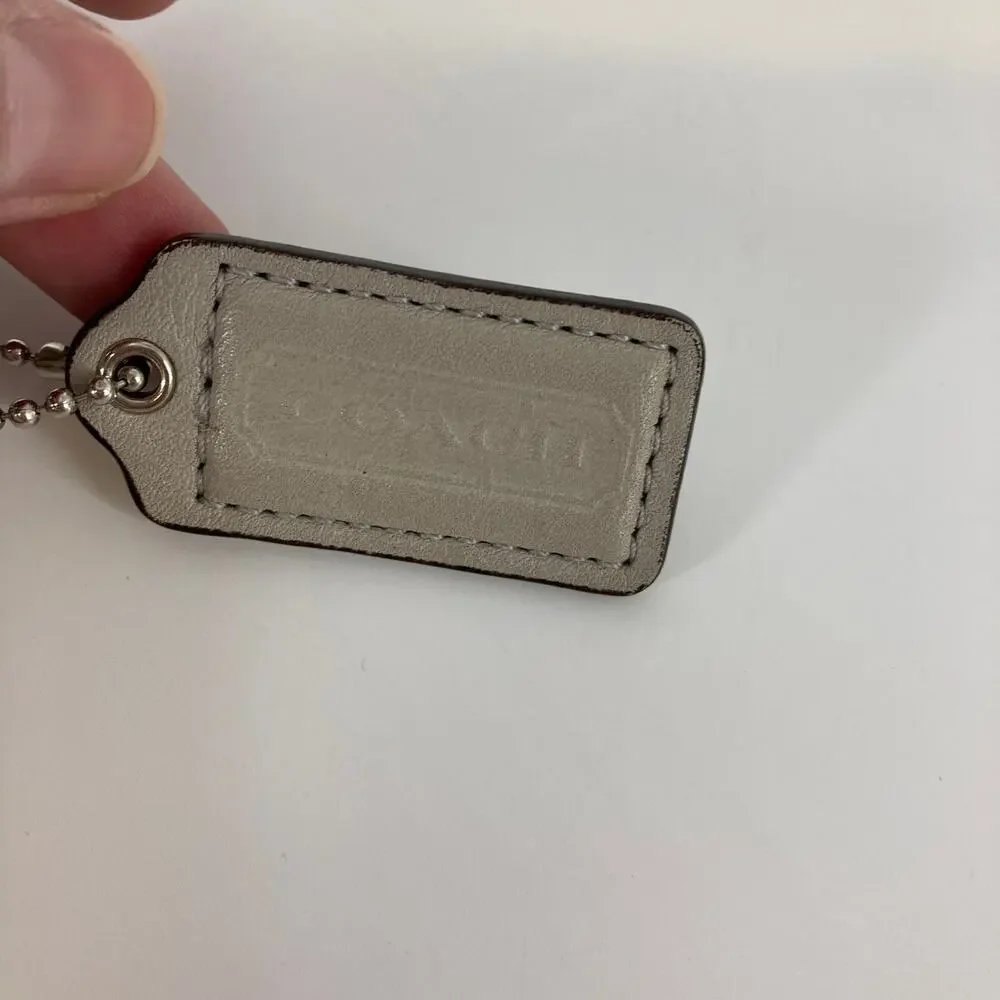 Coach 21021E Canvas silver signature print small shoulder bag ASIS